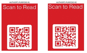 Preview of Author's Purpose QR Scanner Scavenger Hunt