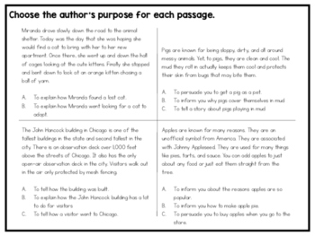 Author's Purpose (quiz) online exercise for