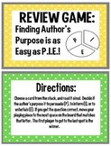 Author's Purpose Review Game-PDF and SMARTBoard