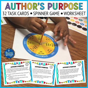 Preview of Author's Purpose Task Cards and Game