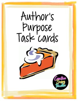 Preview of Author's Purpose Task Cards