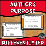 Authors Purpose Task Cards Differentiated