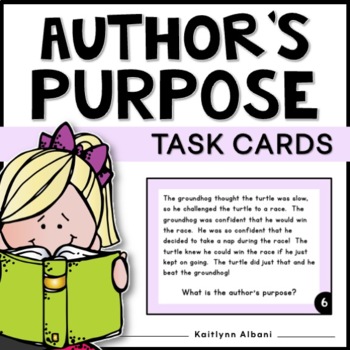 Preview of Author's Purpose Task Cards: Persuade, Inform, Entertain