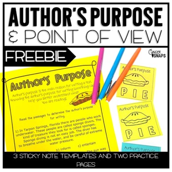 Preview of Author's Purpose and Point of View