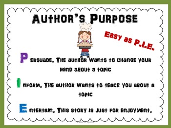 Author's Purpose for Elementary Students: Easy as Pie by Katee O'Quinn