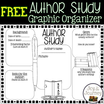 Preview of FREE Author Study Graphic Organizer