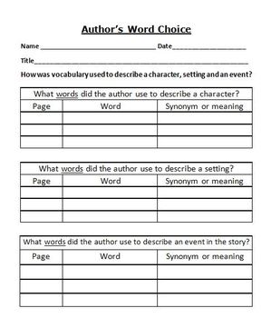 Preview of Author's Word Choice: Point of View
