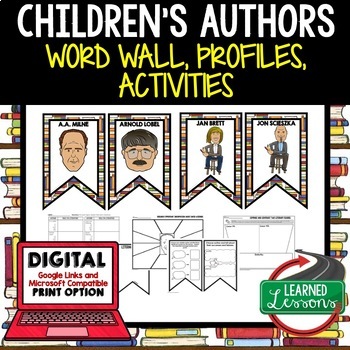 Preview of Authors Word Wall, Profiles, Authors Activity Authors Posters