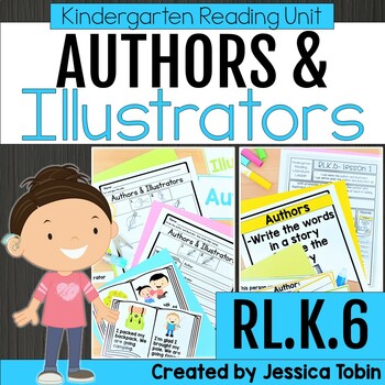 Preview of Authors and Illustrators RL.K.6 Kindergarten Reading Lessons and Centers - RLK.6