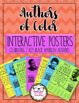 Preview of Authors of Color Interactive Posters Celebrating Black Authors