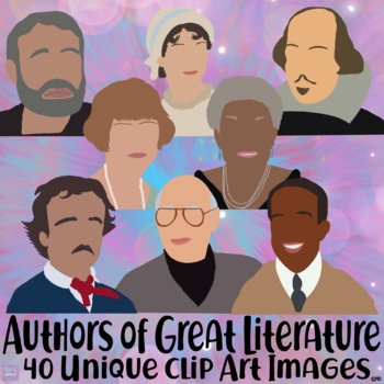 Preview of Authors of Great Works of Literature Clip Art Set