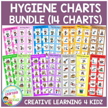 Preview of Hygiene Charts Bundle Daily Living Skills