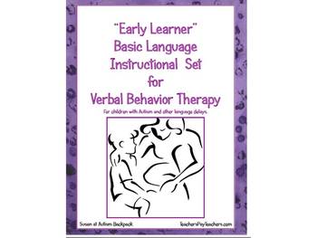 Preview of Autism, ABA, VB, Early Learner Basic Language Instructional Set