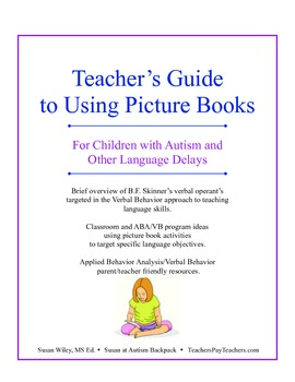 Preview of Autism Verbal Behavior Therapy, Guide to Picture Books for Teachers and Parents.