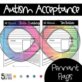 Preview of Autism Acceptance Pennant Flags