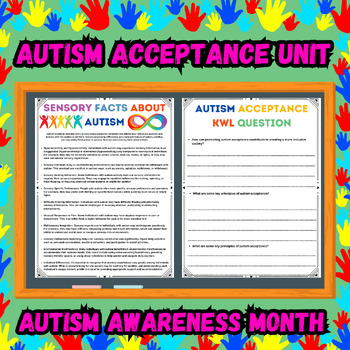 Preview of Autism Acceptance unit understanding & Knowledge Awareness Diversity FREE