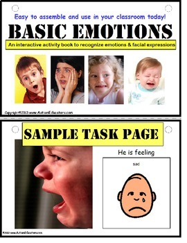 Preview of Autism Activity Emotions Interactive Book for Social Skills Development