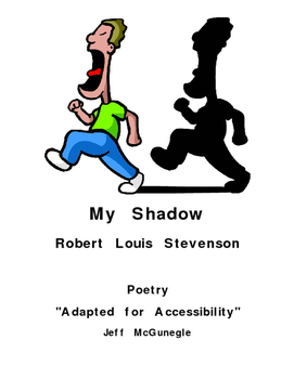 Preview of My Shadow by Robert Louis Stevenson  Autism Adapted Poetry (PDF Color Download)