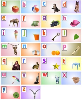 Autism Alphabet Poster (A2) - color backgrounds by Strange Duck Studio