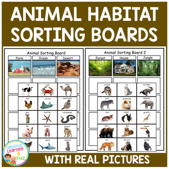 Animal Habitat Sorting by Creative Learning 4 Kidz | TpT