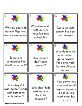 examples of research questions on autism