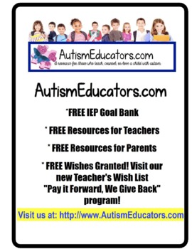 social question activities for autism