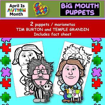 Preview of Autism Awareness Big Mouth Puppets