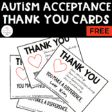 Autism Acceptance Thank You Cards