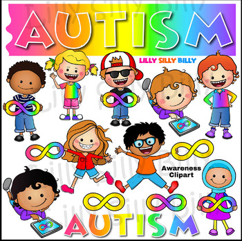 Preview of Autism Awareness - Clipart Collection. Color & Black/white.