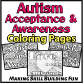 Autism Awareness Coloring Pages Autism Acceptance Neurodiv