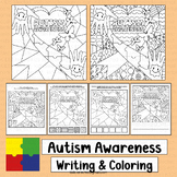 Autism Awareness Coloring Pages Worksheets Writing Activit