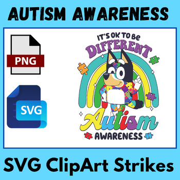 Preview of Autism Awareness Craft Art SVG ClipArt Strikes