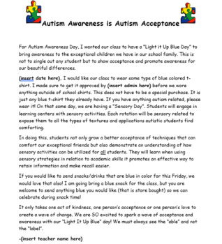 Preview of Autism Awareness Day
