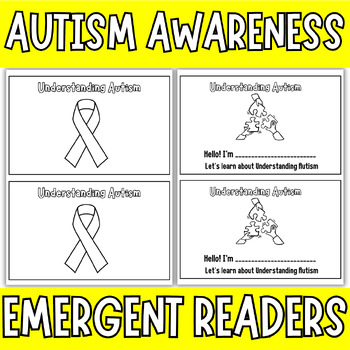 Preview of Autism Awareness Emergent Reader Mini Book for Young learners Grades k-2