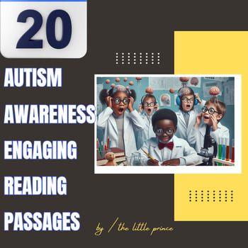 Preview of Autism acceptance Month Engaging Activities 20 Reading Passages