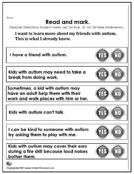 Autism Awareness Month FREE Worksheets To Promote Understanding and