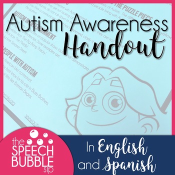 Preview of Autism Awareness Handout