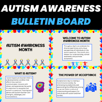 Preview of Autism Awareness Month Bulletin Board | Autism Awareness and Acceptance
