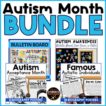 Preview of Autism Awareness Month Bulletin Boards BUNDLE - Disability Awareness