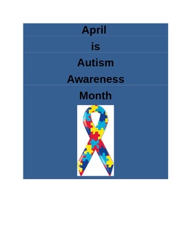 Preview of Autism Awareness Month Lesson- inclusion - special education