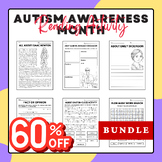 Autism Awareness Month - Reading Activity Pack Work Packet