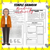 Autism Awareness Month - Temple Grandin Reading Activity Pack