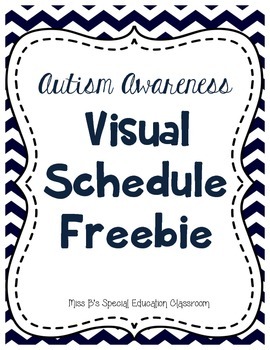Preview of Autism Awareness: Visual Schedule Freebie