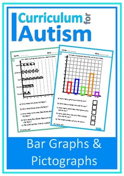 Preview of Bar Graphs Pictographs Worksheets Data Handling Autism Special Education