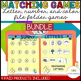 File Folder Games for Special Education Bundle - Letter, Number, Color Matching