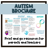 Autism Brochure- Information  and support for parents and 