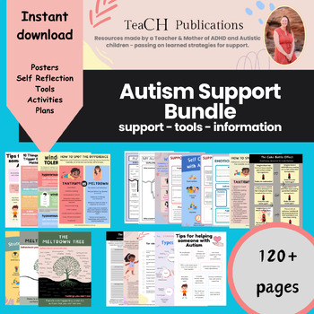 Preview of Autism Support Bundle  Therapy Worksheet Activities Autism Awareness & Help Tool