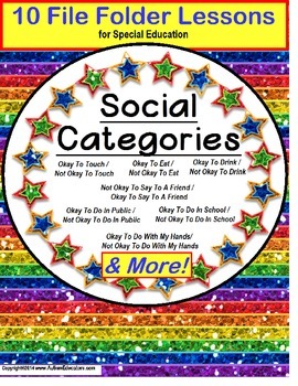 Preview of AUTISM Social Skills Behavior Okay/Not Okay 10 File Folder Activity for Autism
