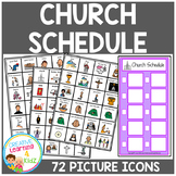 Church Schedule Board w/ Picture Icons Autism Boardmaker PCS