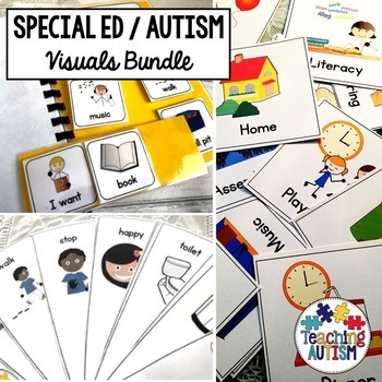 Preview of Autism Visuals Bundle | Visuals for Special Education